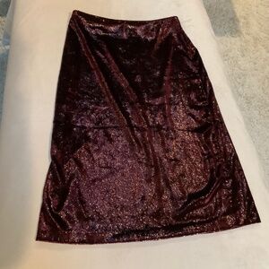 A New Day Merlot Sparkle Color, back zip Sz 8 Women’s